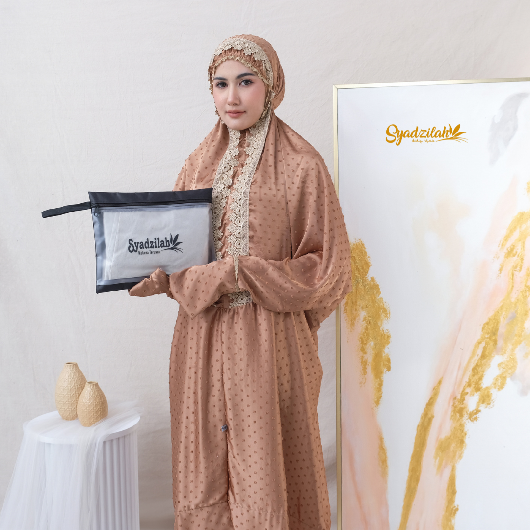 Mukena Terusan Dewasa Sutra Silk Arrmanyy Uragiri - Gambar 17