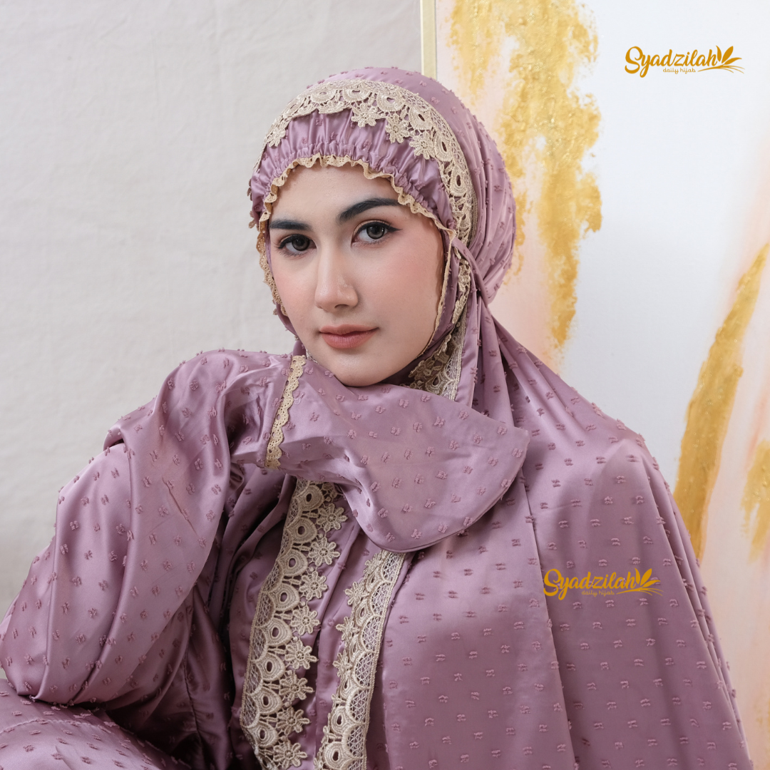 Mukena Terusan Dewasa Sutra Silk Arrmanyy Uragiri - Gambar 18