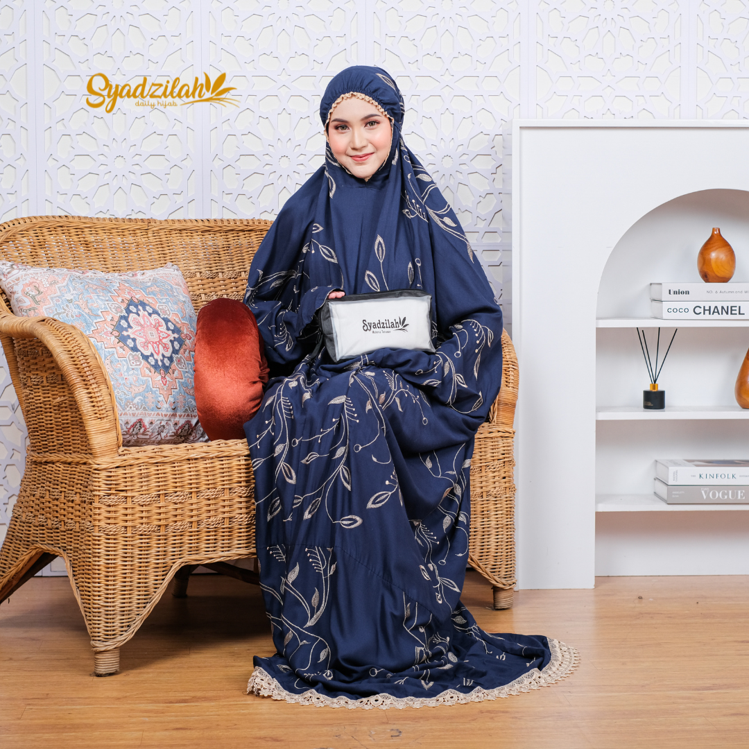 SYADZILAH - Mukena Terusan Dewasa Bordir Halimah Katun Rayon - Gambar 24