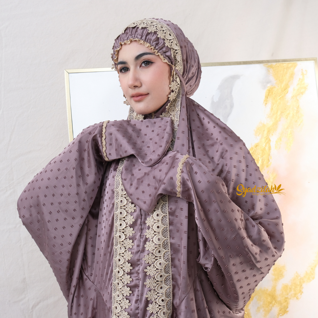 Mukena Terusan Dewasa Sutra Silk Arrmanyy Uragiri - Gambar 23