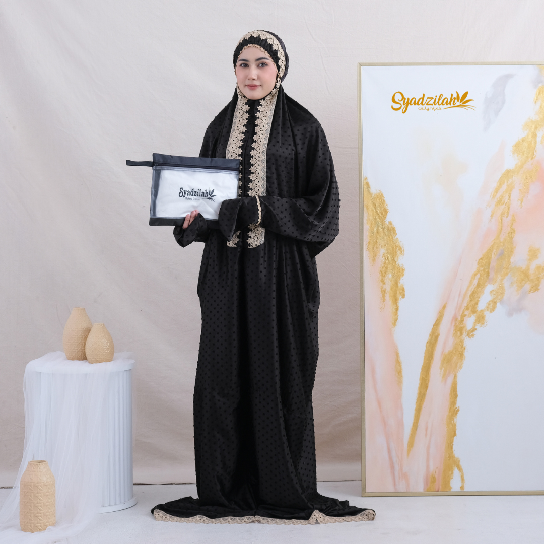 Mukena Terusan Dewasa Sutra Silk Arrmanyy Uragiri - Gambar 7