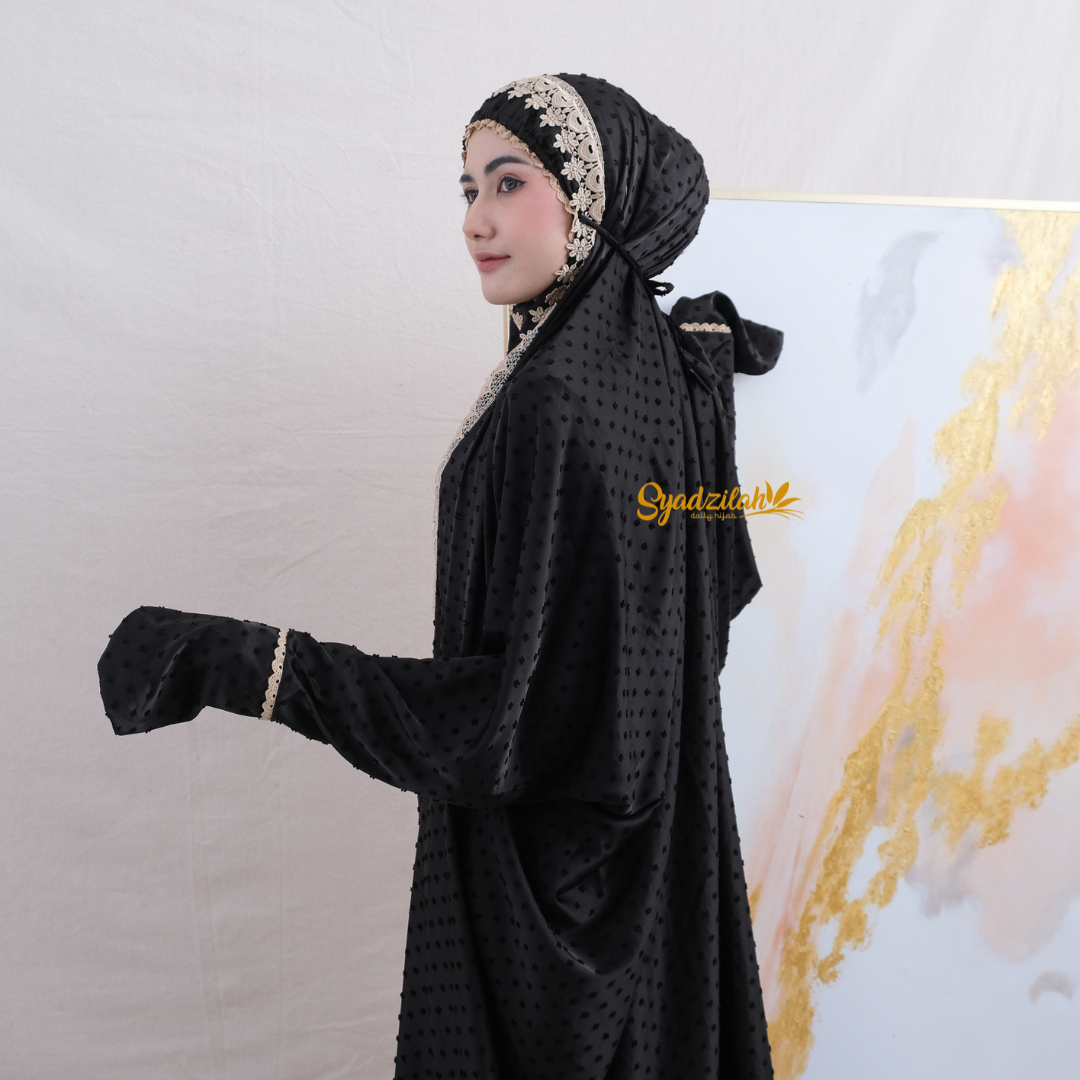 Mukena Terusan Dewasa Sutra Silk Arrmanyy Uragiri - Gambar 6