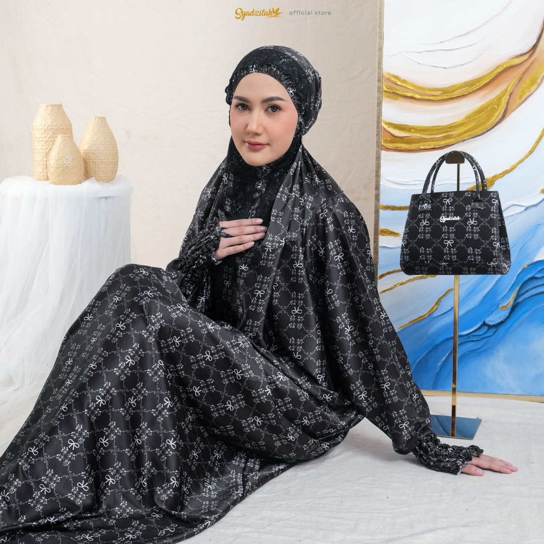SYADZILAH - Mukena Terusan Abaya Armanyy Sutra Silk Azzahra Coquette - Gambar 26