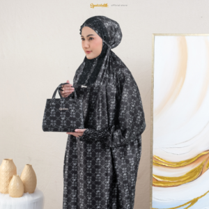 SYADZILAH - Mukena Terusan Abaya Armanyy Sutra Silk Azzahra Coquette