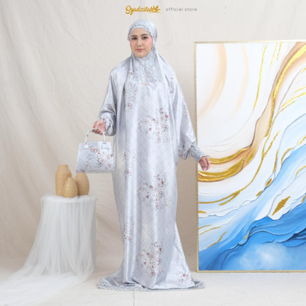 36 SYADZILAH - Mukena Terusan Abaya Armanyy Sutra Silk Azzahra Series