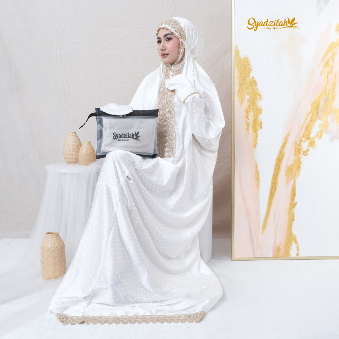 Mukena Terusan Dewasa Sutra Silk Arrmanyy Uragiri - Gambar 10