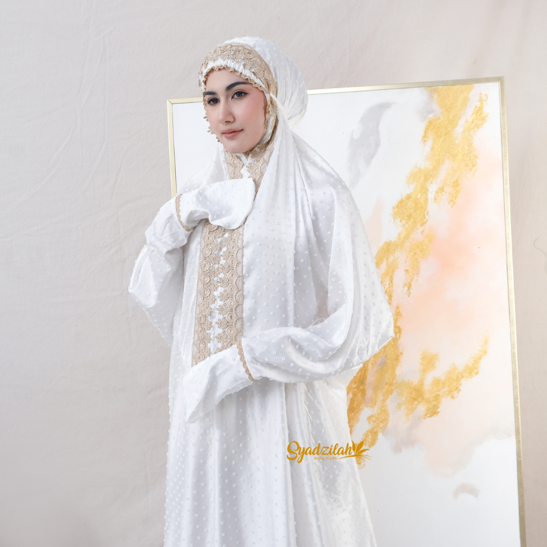 Mukena Terusan Dewasa Sutra Silk Arrmanyy Uragiri - Gambar 11
