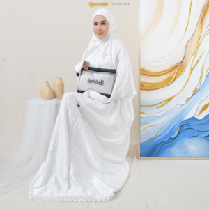 Mukena Terusan Dewasa Sutra Paris Catalina Renda Gipper