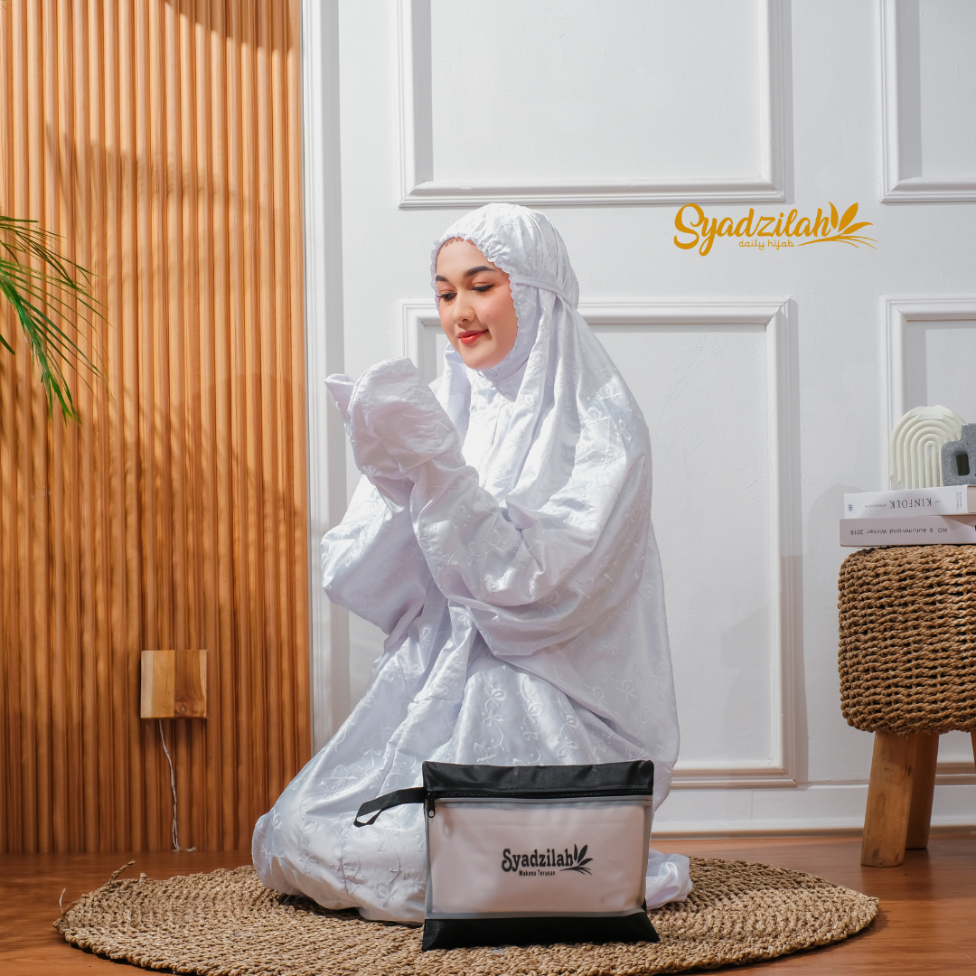 Mukena Terusan Dewasa Sutra Paris Catalina Renda Gipper - Gambar 14