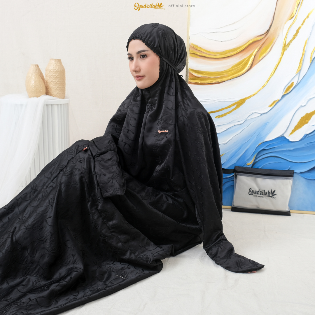 Mukena Terusan Dewasa Sutra Paris Catalina Renda Gipper - Gambar 12