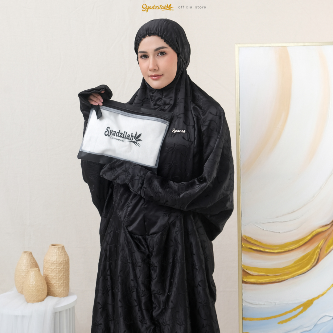 Mukena Terusan Dewasa Sutra Paris Catalina Renda Gipper - Gambar 13